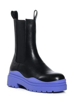 AZALEA WANG ONLY IN MY DREAMS FLATFORM BOOTIE IN PERIWINKLE -Azalea Wang store azalea wang only in my dreams flatform bootie in periwinkle periwinkle 3 3 c1