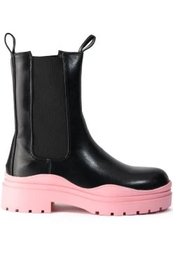 AZALEA WANG ONLY IN MY DREAMS FLATFORM BOOTIE IN PINK