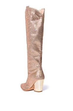 AZALEA WANG RAISE THE BAR EMBELLISHED WESTERN BOOT IN NUDE -Azalea Wang store azalea wang raise the bar embellished western boot in nude nude 5 5