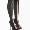 AZALEA WANG SHEER LUCK STILETTO BOOT IN BLACK -Azalea Wang store azalea wang sheer luck stiletto boot in black black 1 1