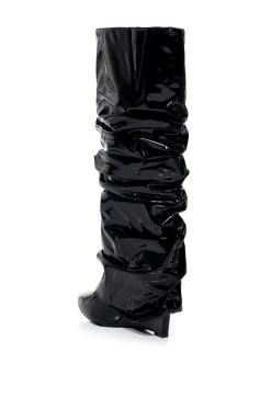 AZALEA WANG SIF WEDGE BOOT IN BLACK -Azalea Wang store azalea wang sif wedge boot in black black 4 4 c1