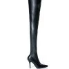 AZALEA WANG SILVIA STRETCH THIGH HIGH BOOT IN BLACK -Azalea Wang store azalea wang silvia stretch thigh high boot in black black 2 2