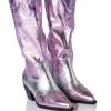 AZALEA WANG SPICE IT UP CHUNKY WESTERN BOOT IN PINK MULTI -Azalea Wang store azalea wang spice it up chunky western boot in pink multi multi 1 1