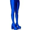 AZALEA WANG STAR STRETCH CHUNKY HEEL PANT BOOT IN BLUE -Azalea Wang store azalea wang star stretch chunky heel pant boot in blue blue 1 1 c1