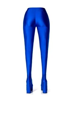 AZALEA WANG STAR STRETCH CHUNKY HEEL PANT BOOT IN BLUE 13 AZALEA WANG STAR STRETCH CHUNKY HEEL PANT BOOT IN BLUE -Azalea Wang store azalea wang star stretch chunky heel pant boot in blue blue 5 5 c1