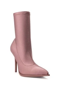 AZALEA WANG STAR STRETCH SERENITY BOOTIE IN TAUPE -Azalea Wang store azalea wang star stretch serenity bootie in taupe taupe 3 3