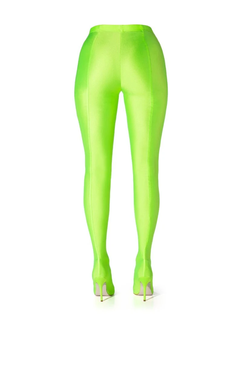 AZALEA WANG STAR STRETCH SEXY STILETTO PANT BOOT IN LIME 6 AZALEA WANG STAR STRETCH SEXY STILETTO PANT BOOT IN LIME - Image 4