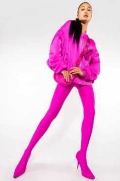 AZALEA WANG STAR STRETCH STILETTO PANT BOOT IN FUCHSIA -Azalea Wang store azalea wang star stretch stiletto pant boot in fuchsia fuchsia 12 12