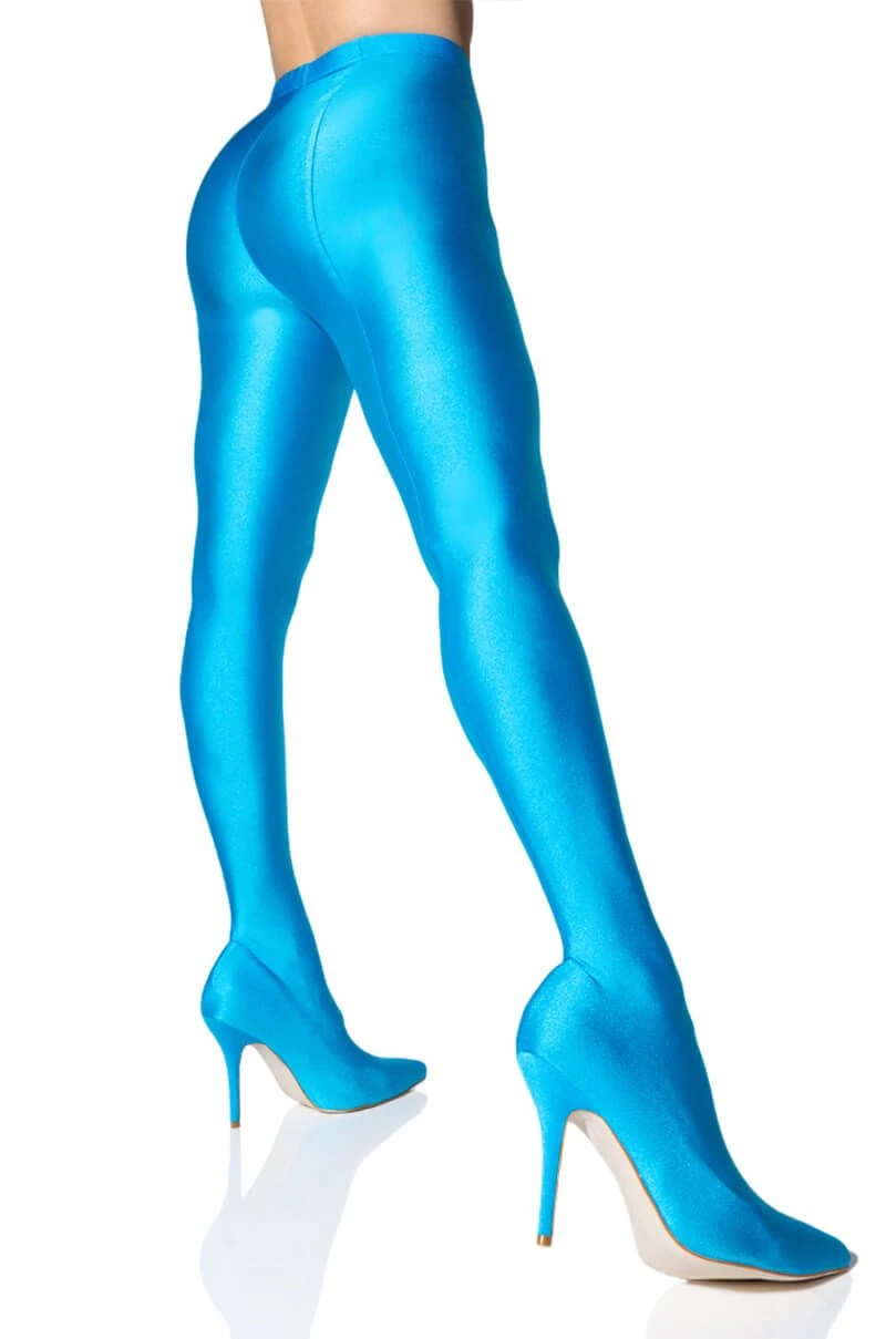 AZALEA WANG STAR STRETCH STILETTO PANT BOOT IN TURQUOISE 3 AZALEA WANG STAR STRETCH STILETTO PANT BOOT IN TURQUOISE