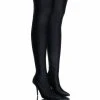 AZALEA WANG STAR STRETCH THIGH HIGH STILETTO BOOT IN BLACK -Azalea Wang store azalea wang star stretch thigh high stiletto boot in black black 1 1 c1 c1 c1