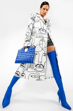 AZALEA WANG STAR STRETCH THIGH HIGH STILETTO BOOT IN BLUE -Azalea Wang store azalea wang star stretch thigh high stiletto boot in blue blue 8 8