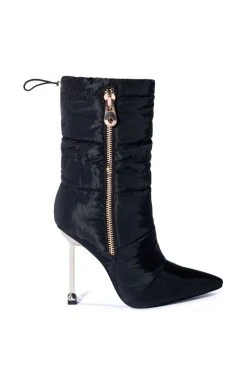 Azalea Wang store 4 Azalea Wang store -Azalea Wang store azalea wang stepping out stiletto puffer bootie in black black 2 2