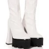 AZALEA WANG TATI CHUNKY BOOT IN WHITE -Azalea Wang store azalea wang tati chunky boot in white white 1 1