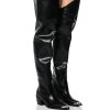 AZALEA WANG THIGH HIGH WESTERN BOOT IN BLACK -Azalea Wang store azalea wang thigh high western boot in black black 1 1
