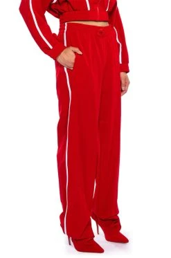 AZALEA WANG TRACK PANT BOOT IN RED 17 AZALEA WANG TRACK PANT BOOT IN RED -Azalea Wang store azalea wang track pant boot in red red 7 7