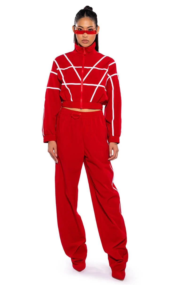 AZALEA WANG TRACK PANT BOOT IN RED 9 AZALEA WANG TRACK PANT BOOT IN RED - Image 8