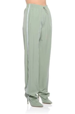 AZALEA WANG TRACK PANT BOOT IN SAGE GREEN -Azalea Wang store azalea wang track pant boot in sage green green 1 1