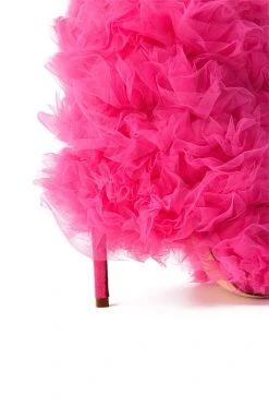 AZALEA WANG TUTU TULLE STILETTO BOOTIE IN FUCHSIA -Azalea Wang store azalea wang tutu tulle stiletto bootie in fuchsia fuchsia 5 5