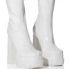 AZALEA WANG VIPER PATENT BOOTIE IN WHITE -Azalea Wang store azalea wang viper patent bootie in white white 1 1