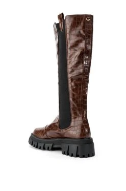 AZALEA WANG WE OUTSIDE FLATFORM BOOT IN BROWN -Azalea Wang store azalea wang we outside flatform boot in brown brown 4 4