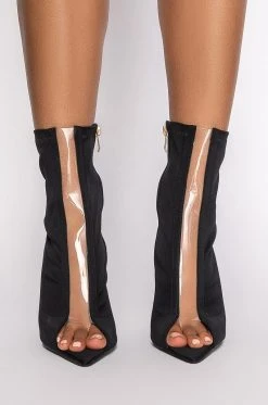 AZALEA WANG WORK FOR IT STILETTO BOOTIE IN BLACK -Azalea Wang store azalea wang work for it stiletto bootie in black black 3 3