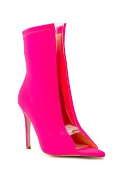 AZALEA WANG WORK FOR IT STILETTO BOOTIE IN FUCHSIA -Azalea Wang store azalea wang work for it stiletto bootie in fuchsia fuchsia 3 3