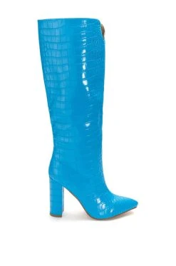 AZALEA WANG YES PLEASE CHUNKY CROC BOOT IN BLUE -Azalea Wang store azalea wang yes please chunky croc boot in blue blue 2 2 c1