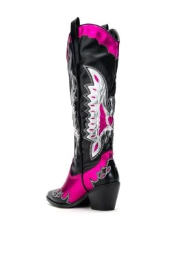 AZALEA WANG THE IT GIRL COWBOY BOOT IN PINK -Azalea Wang store azalea wang zaina wedge boot in pink pink 4 4