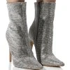 BALLER SILVER GLITTER BOOTIE -Azalea Wang store baller silver glitter bootie silver 2 2