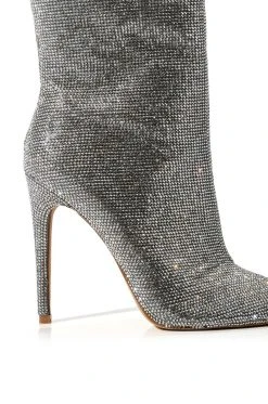 BALLER SILVER GLITTER BOOTIE -Azalea Wang store baller silver glitter bootie silver 7 7