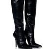 CUTE GENES WESTERN STILETTO BOOT -Azalea Wang store cute genes western stiletto boot black 1 1