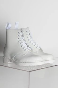 DR. MARTENS 1460 WHITE MONO SMOOTH ANKLE BOOTS 7 DR. MARTENS 1460 WHITE MONO SMOOTH ANKLE BOOTS -Azalea Wang store dr. martens 1460 white mono smooth ankle boots white 2