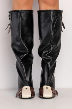 ITS A LOOK MULTI COLORED CHUNKY BOOT -Azalea Wang store its a look multi colored chunky boot multi 5 5