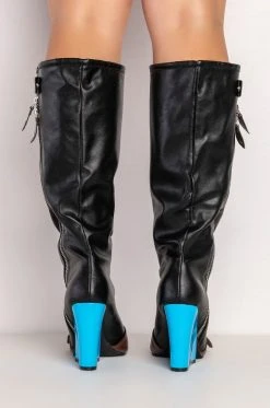 ITS A LOOK MULTI COLORED CHUNKY BOOT -Azalea Wang store its a look multi colored chunky boot multi 6 6