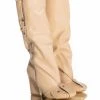 LUXE IN LOVE KNEE HIGH CHUNKY BOOT IN NUDE -Azalea Wang store luxe in love knee high chunky boot in nude nude 1 1