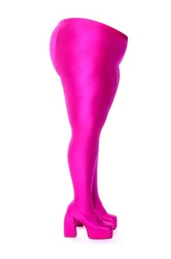 PLUS AZALEA WANG STAR STRETCH CHUNKY HEEL PANT BOOT IN FUCHSIA -Azalea Wang store plus azalea wang star stretch chunky heel pant boot in fuchsia fuchsia 2 2