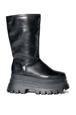 SKYHIGH FLATFORM BOOTIE IN BLACK -Azalea Wang store skyhigh flatform bootie in black black 2 2