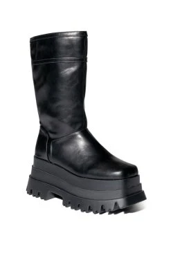 SKYHIGH FLATFORM BOOTIE IN BLACK -Azalea Wang store skyhigh flatform bootie in black black 3 3