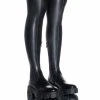 **SLIM FIT** AZALEA WANG LATE NIGHTS FITTED OVER THE KNEE FLATFORM BOOT WITH 4 WAY STRETCH -Azalea Wang store slim fit azalea wang late nights fitted over the knee flatform boot black 1 1