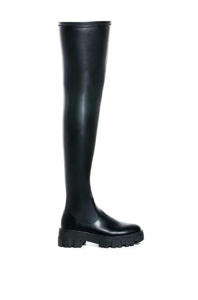 **SLIM FIT** AZALEA WANG LATE NIGHTS FITTED OVER THE KNEE FLATFORM BOOT WITH 4 WAY STRETCH 4 **SLIM FIT** AZALEA WANG LATE NIGHTS FITTED OVER THE KNEE FLATFORM BOOT WITH 4 WAY STRETCH - Image 2