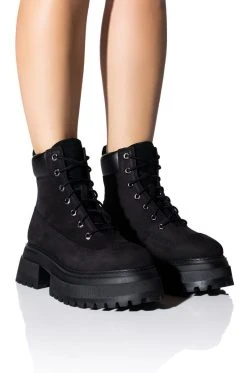 TIMBERLAND SKY 6" LACE UP BOOT IN BLACK -Azalea Wang store timberland sky 6 lace up boot in black black 1 1
