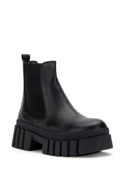 GENUINE LEATHER UPROAR CHELSEA BOOTIE IN BLACK -Azalea Wang store uproar chelsea bootie in black black 3 3