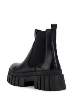 GENUINE LEATHER UPROAR CHELSEA BOOTIE IN BLACK -Azalea Wang store uproar chelsea bootie in black black 4 4